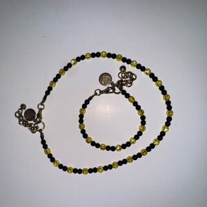 Venessa Arizaga Smiley Face Beaded Necklace And Bracelet